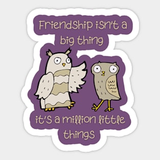 friendship of owls Sticker